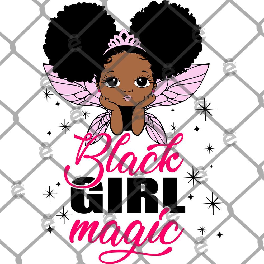 Little Black Girl Magic Pink Fairy
